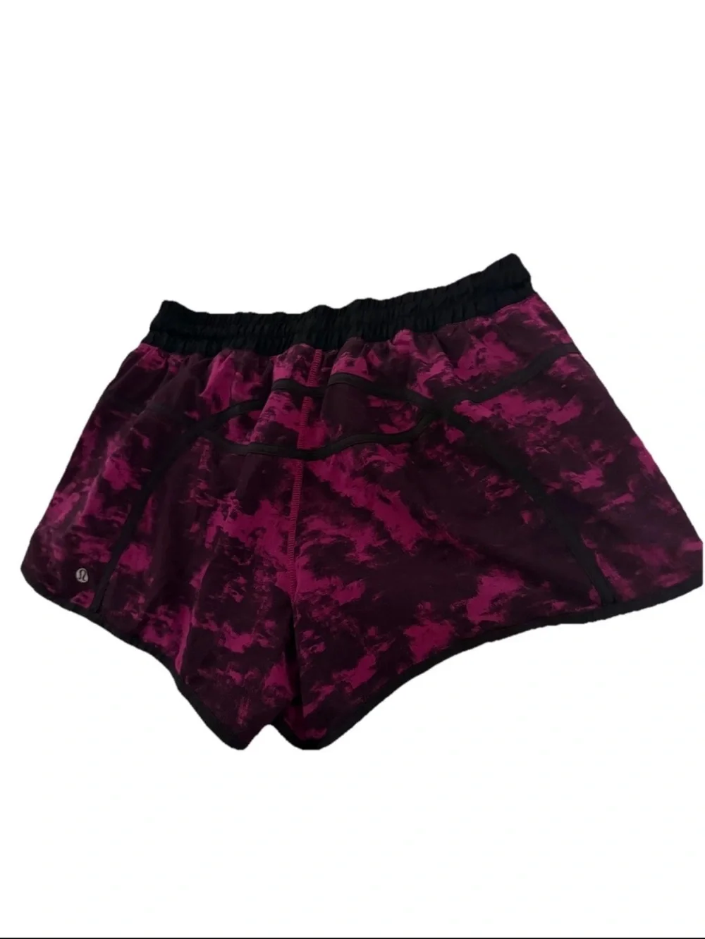 Lululemon Tracker Short III StretchBreezie Regal Plum Black / Black Size 12